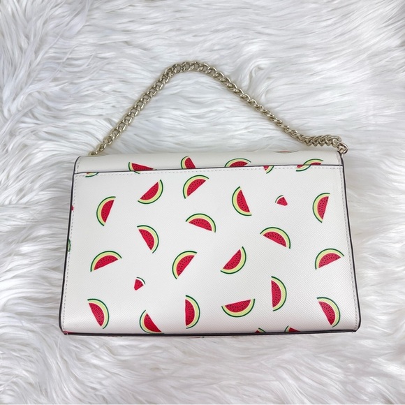 ♠️Kate Spade Carson Watermelon Printed Saffiano Convertible Crossbody Bag, Cream - Picture 3 of 7
